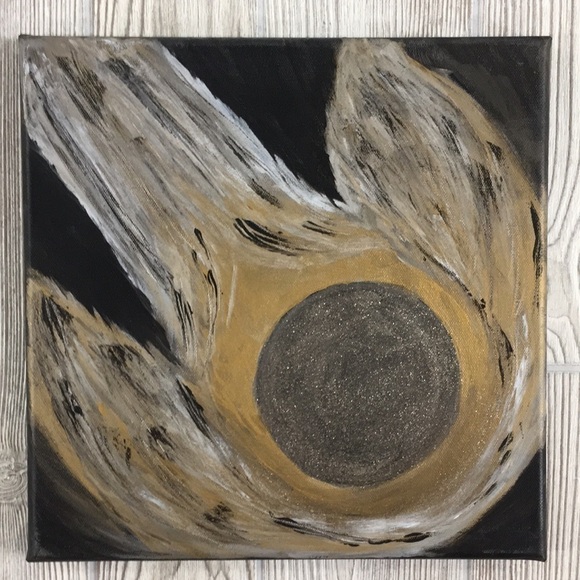 Fallen Angel Abstract Impressionism Painting Acrylic on Canvas (12"x 12") - Picture 1 of 12